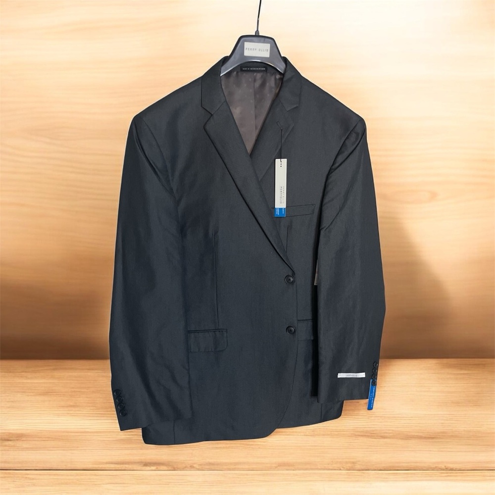 Perry Ellis Charcoal Twill Blazer